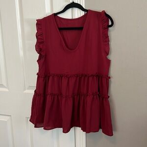 Maroon top